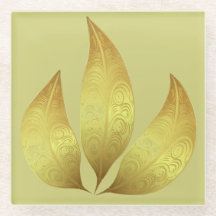 Hojas ornamentales de oro únicas y elegantes