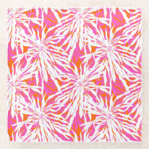 Posavasos De Vidrio Hojas tropicales de palma