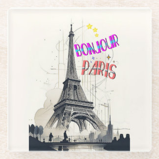Posavasos De Vidrio Hola Colorido París