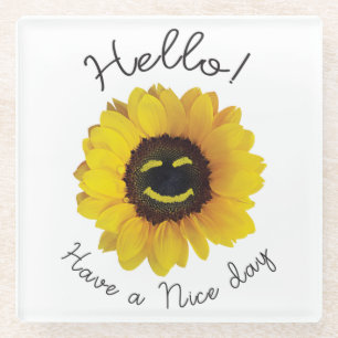 Posavasos De Vidrio ¡Hola! Que tengas un buen día