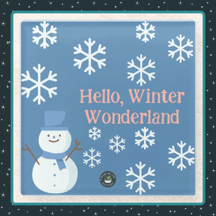 Posavasos De Vidrio Hola, Winter Wonderland