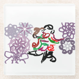 Posavasos De Vidrio Holiday Kiss 