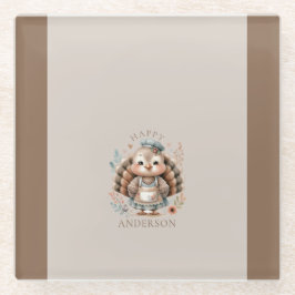 Posavasos De Vidrio Holiday Turquía Añadir texto Personalizado