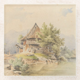 Posavasos De Vidrio Holzhütte am See - Carl Lafite