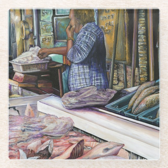 Posavasos De Vidrio Hombres del Desierto, Regalos del Mar, Jerusalén (Anverso)