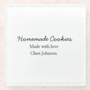 Posavasos De Vidrio Homemade cookiers add your text name custom throw