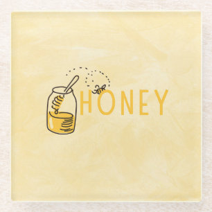 Posavasos de vidrio Honey