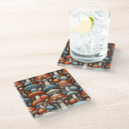 Posavasos De Vidrio Hongos Americana