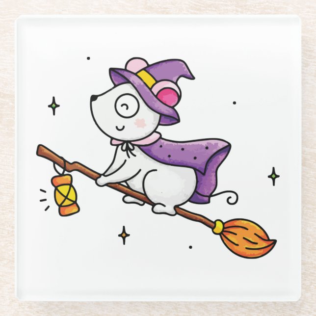 Posavasos De Vidrio Hora bruja (Anverso)