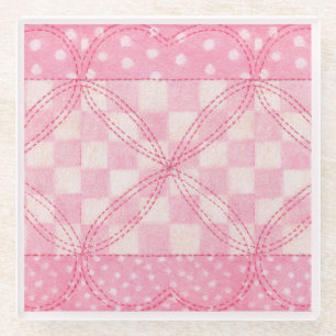 Posavasos De Vidrio HORA DE Vidrio RÁPIDO DEL CORAZÓN PINO / Rosa