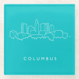 Posavasos De Vidrio Horizonte de Columbus, Ohio