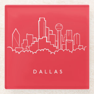 Posavasos De Vidrio Horizonte de Dallas Tejas