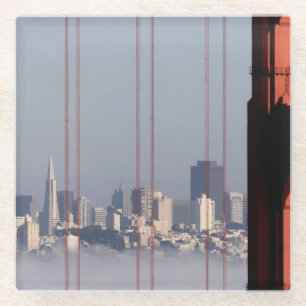 Posavasos De Vidrio Horizonte de San Francisco del puente del Golden