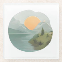 Horizonte dorado: La puesta de sol en el lago