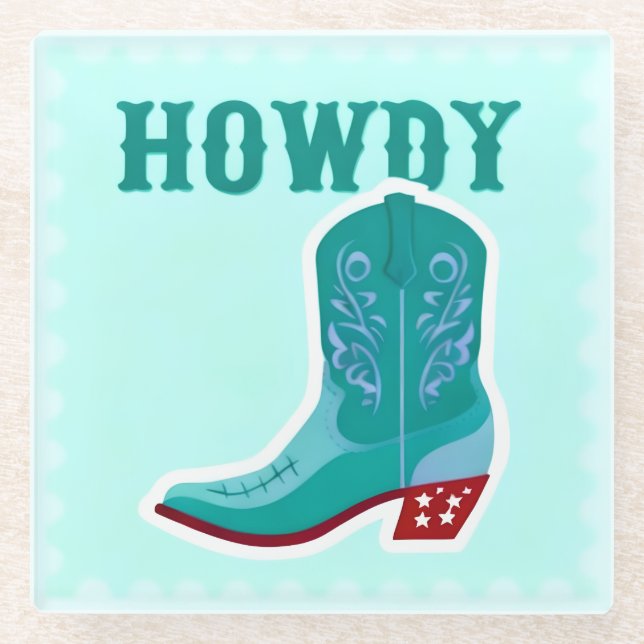 Posavasos de vidrio HOWDY Bar (Anverso)