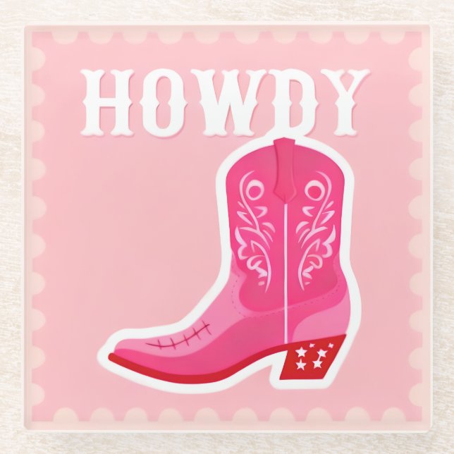 Posavasos de vidrio HOWDY Bar (Anverso)
