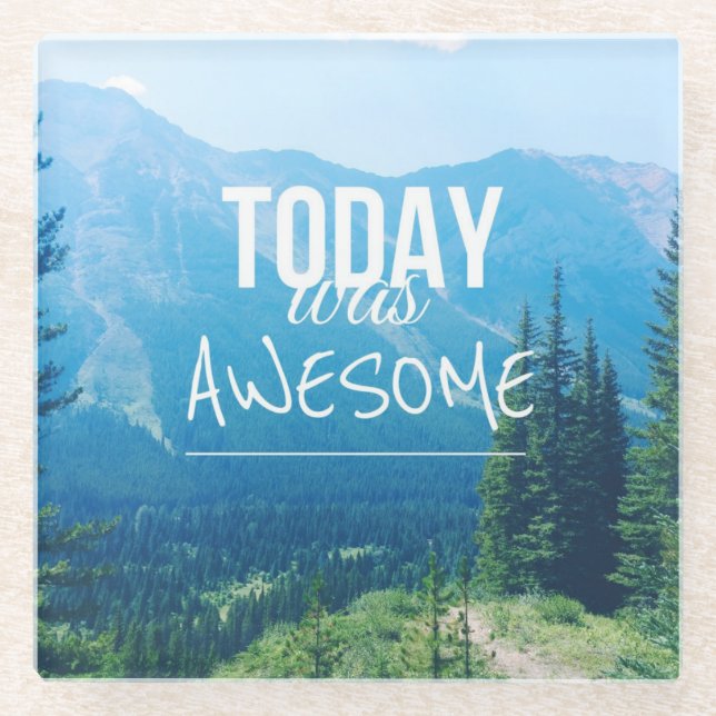 Posavasos De Vidrio Hoy fue increíble (Anverso)