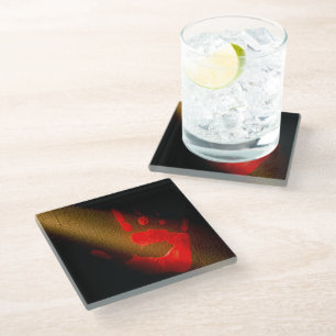 Posavasos De Vidrio Huella Sangrienta