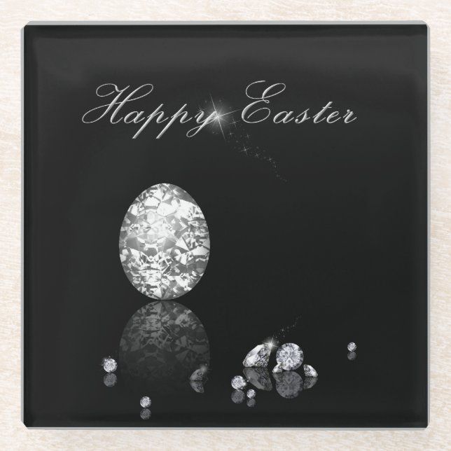 Posavasos De Vidrio Huevo de Pascua Brillante - Pascua de vidrio (Anverso)