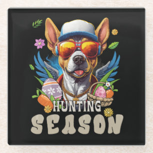 Posavasos De Vidrio Huevo de Pascua de la Temporada de Caza