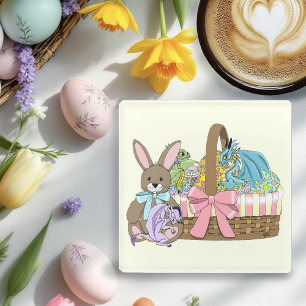 Posavasos De Vidrio Huevos de la cesta de pascua