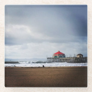 Posavasos De Vidrio Huntington Beach Pier, CA