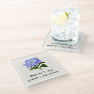Posavasos De Vidrio Hydrangea Sprinkle Coaster