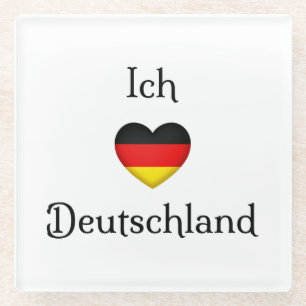 Posavasos De Vidrio "I Heart Germany" viajero al mundo del orgullo ale