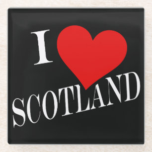 Posavasos De Vidrio I Heart Scotland con coastercn