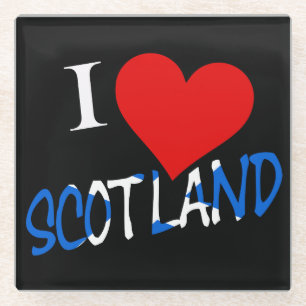 Posavasos De Vidrio I Heart Scotland overlay Glass Coaster cn