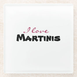 Posavasos De Vidrio I love [customize]