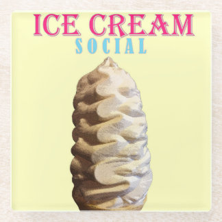 Posavasos De Vidrio Ice Cream Social