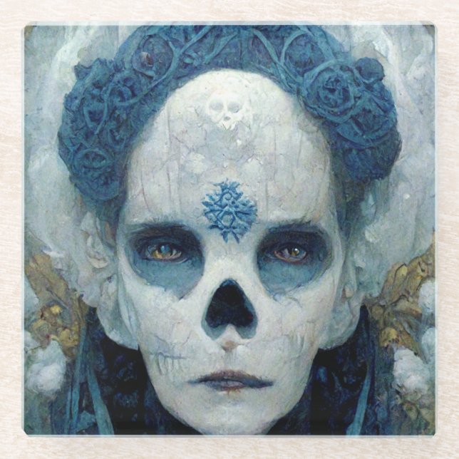 Posavasos De Vidrio Ice Witch 2 Fantasy Sci-Fi (Anverso)