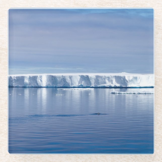 Posavasos De Vidrio Iceberg flotante (Anverso)