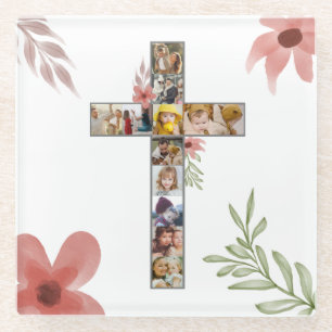 Posavasos De Vidrio Iglesia Cristiana Cruz de Jesús Familia Amante