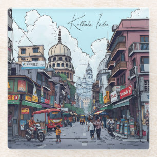 Posavasos De Vidrio Ilustracion Ai de Kolkata, India