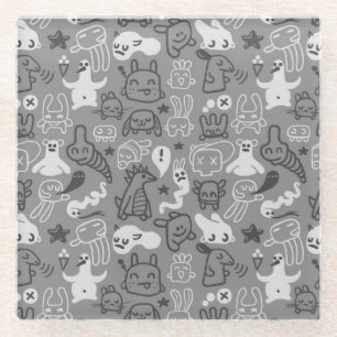 Posavasos De Vidrio ilustracion del modelo de los doodles