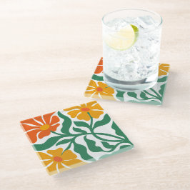 Posavasos De Vidrio Ilustración floral