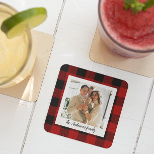 Posavasos De Vidrio Imagen Y Nombre Personal Del Búfalo Rojo