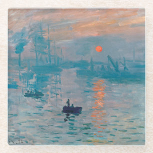 Posavasos De Vidrio Impresión Amanecer Claude Monet