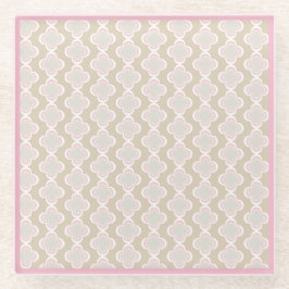 Posavasos De Vidrio Impresión de flores divertidas