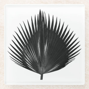 Posavasos De Vidrio Impresión tropical palmo
