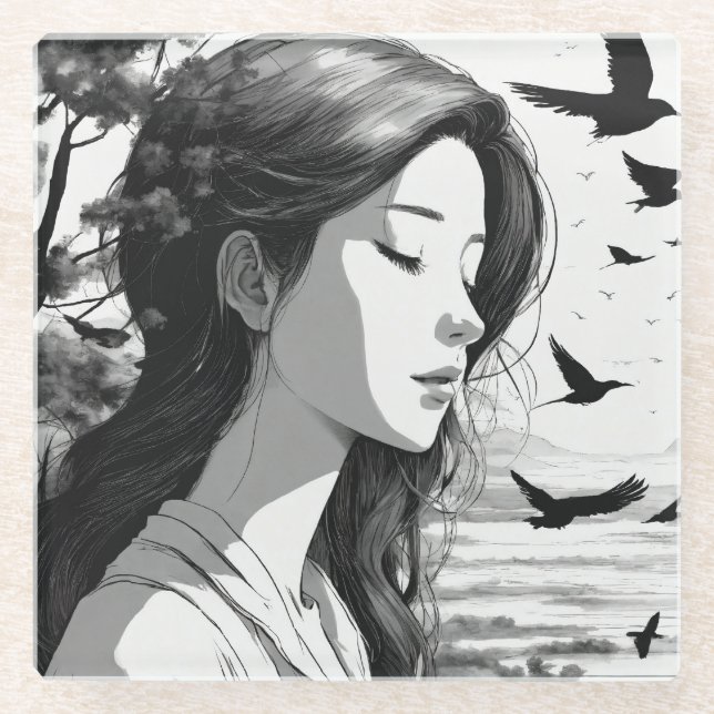 Posavasos De Vidrio Impreso (Anverso)