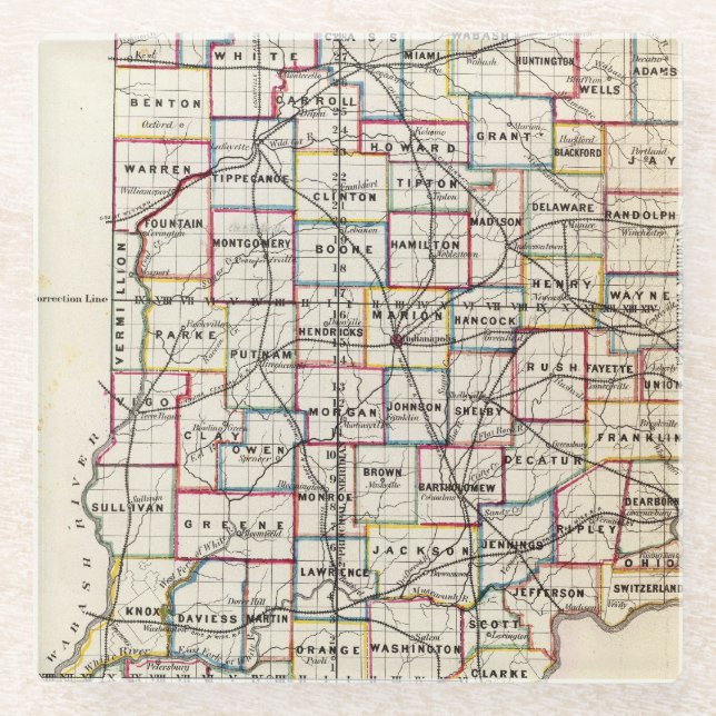 Posavasos De Vidrio Indiana 2 (Anverso)