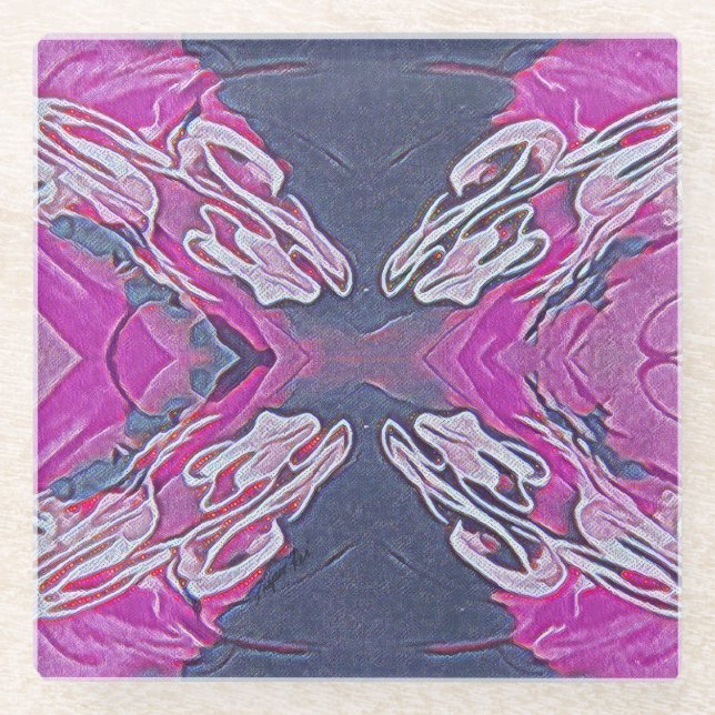 Posavasos De Vidrio Infinitamente entrelazado (Anverso)