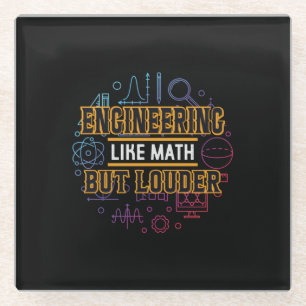 Posavasos De Vidrio Ingeniería como matemáticas