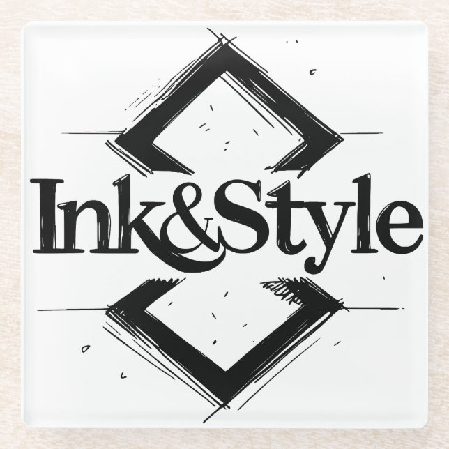 Posavasos De Vidrio Ink&Style (Anverso)