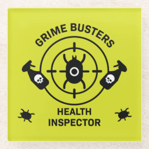 Posavasos De Vidrio Inspector de salud