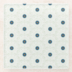 Posavasos De Vidrio inspiración de pavo real