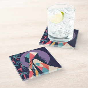 Posavasos de vidrio inspirado en anime coleccionab